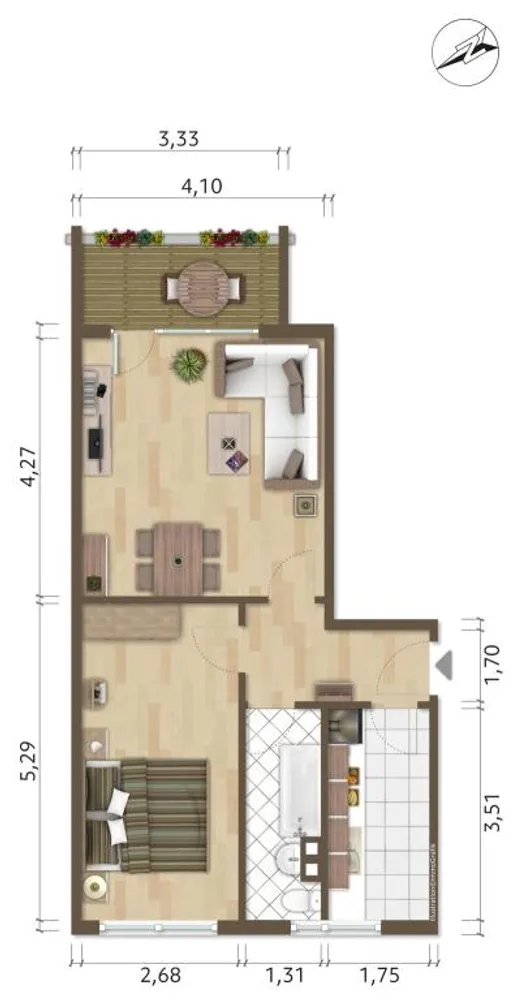 2 Zimmer Wohnung mit 49 m² in Hoyerswerda – Bild 2