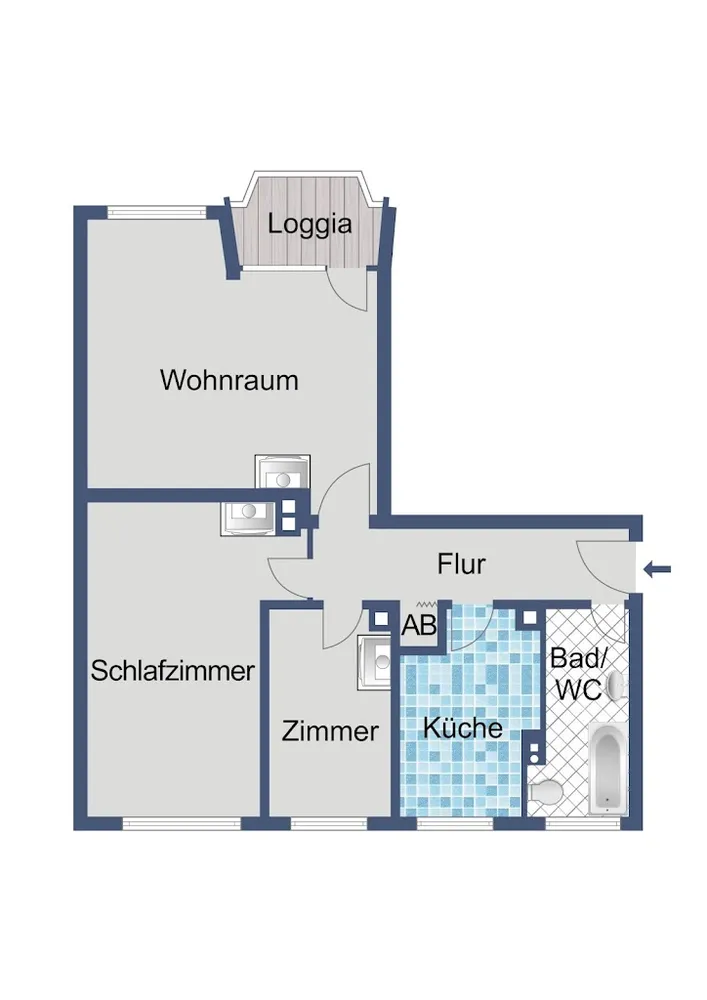 3 room apartment with 67 m² in Frankfurt am Main – Photo 5