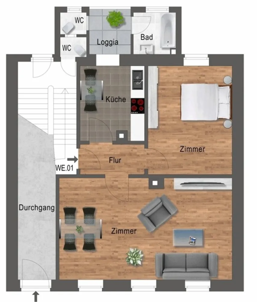 3 Zimmer Wohnung mit 75 m² in Karlsruhe – Bild 6