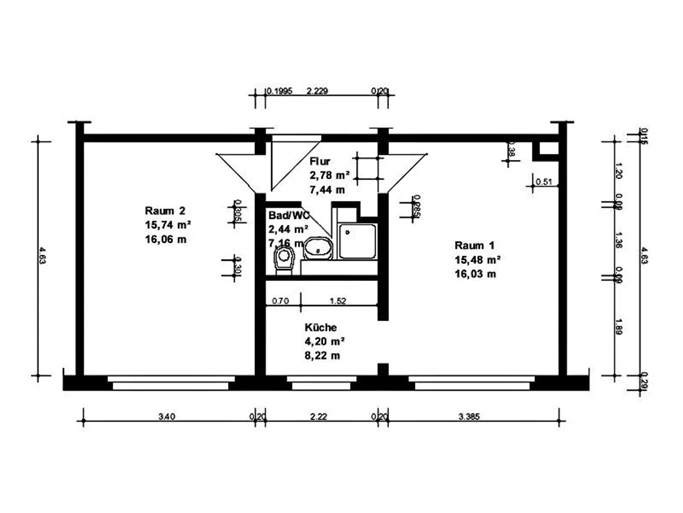 2 Zimmer Wohnung mit 42 m² in Halle (Saale) – Bild 8