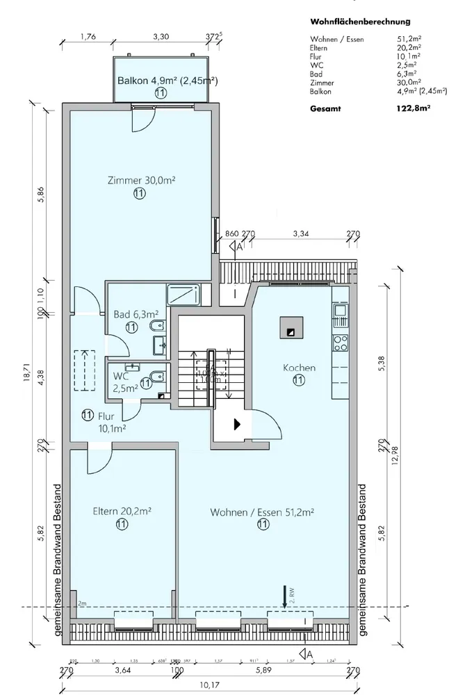 3 Zimmer Wohnung mit 123 m² in Frankfurt am Main – Bild 2