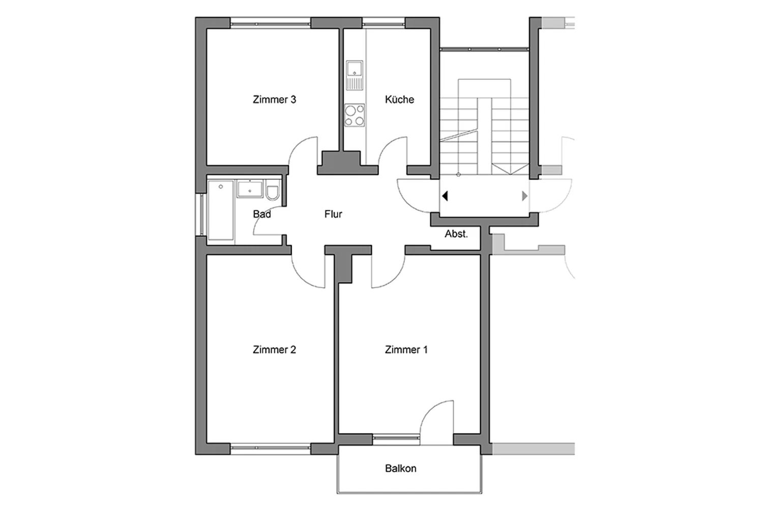 3 Zimmer Wohnung mit 68 m² in Nürnberg – Bild 4
