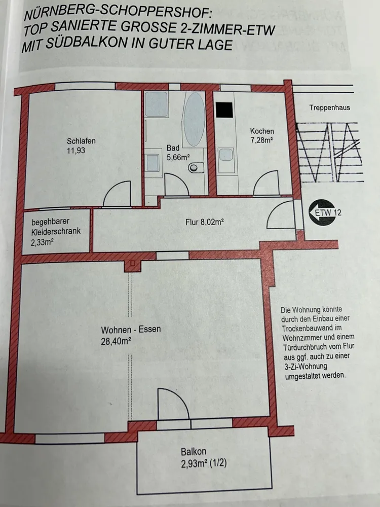 2 Zimmer Wohnung mit 67 m² in Nürnberg – Bild 5