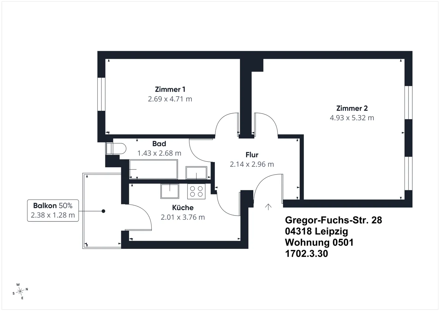 2 Zimmer Wohnung mit 55 m² in Leipzig – Bild 4