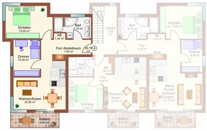 3 Zimmer Wohnung mit 69 m² in Hamburg – Bild 3