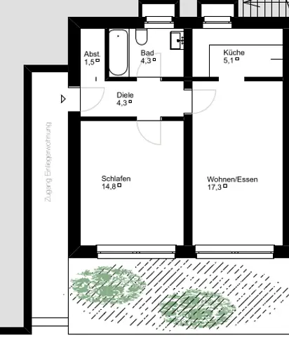 2 Zimmer Wohnung mit 47 m² in Aachen – Bild 8