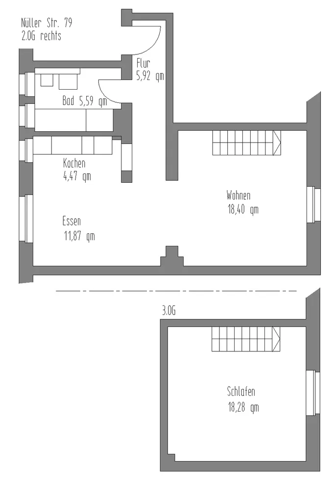 2 Zimmer Wohnung mit 65 m² in Wuppertal – Bild 2
