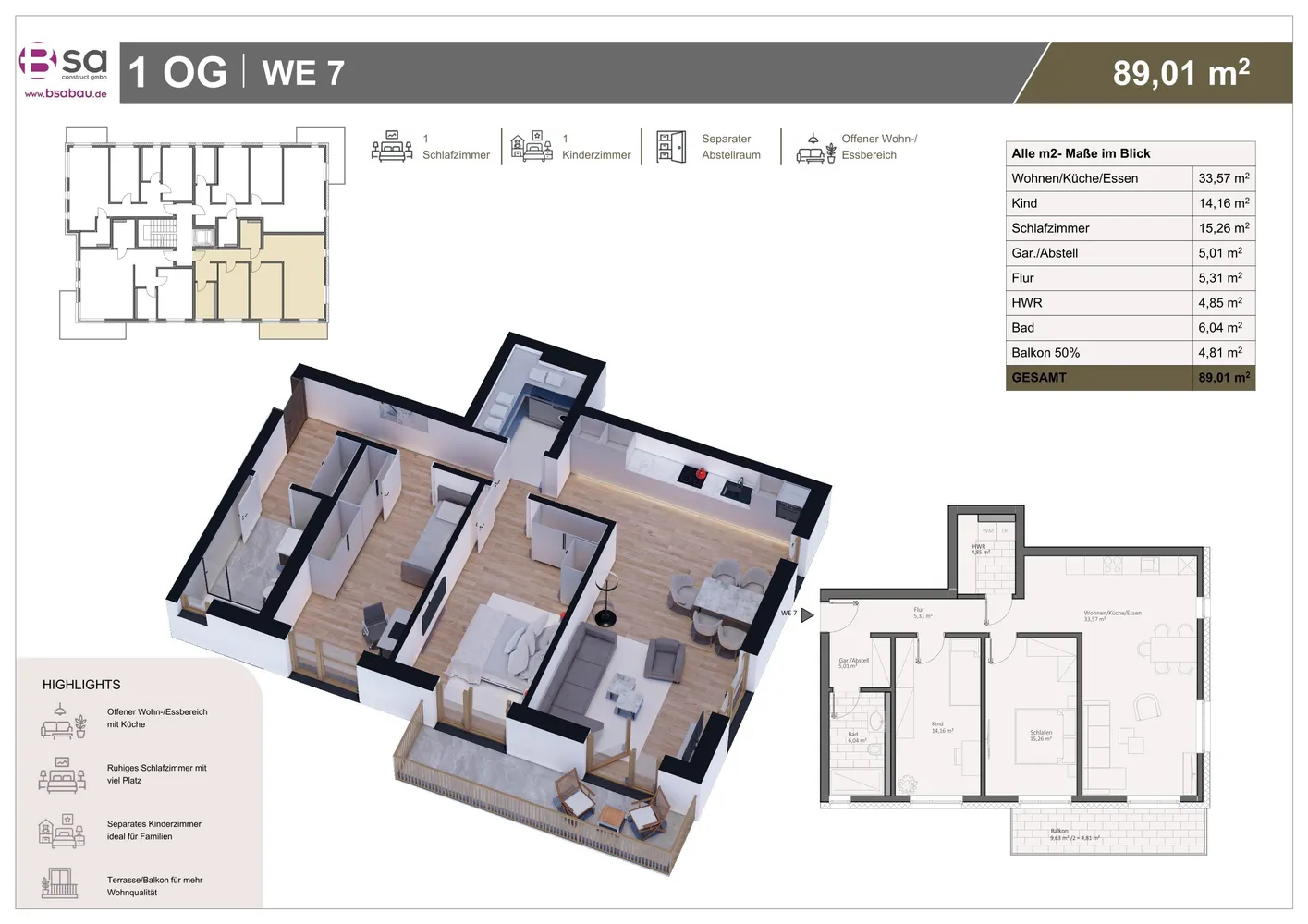 3 Zimmer Wohnung mit 90 m² in Hannover – Bild 7