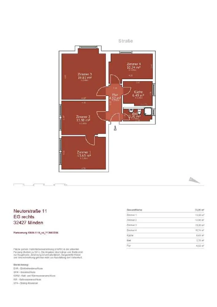 3 Zimmer Wohnung mit 59 m² in Minden – Bild 7