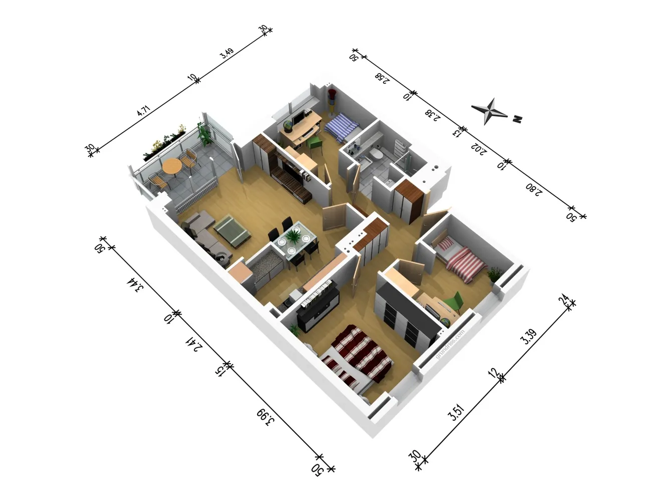 4 Zimmer Wohnung mit 75 m² in Elmshorn – Bild 12