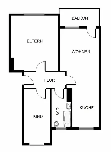 3 Zimmer Wohnung mit 53 m² in Bochum – Bild 2