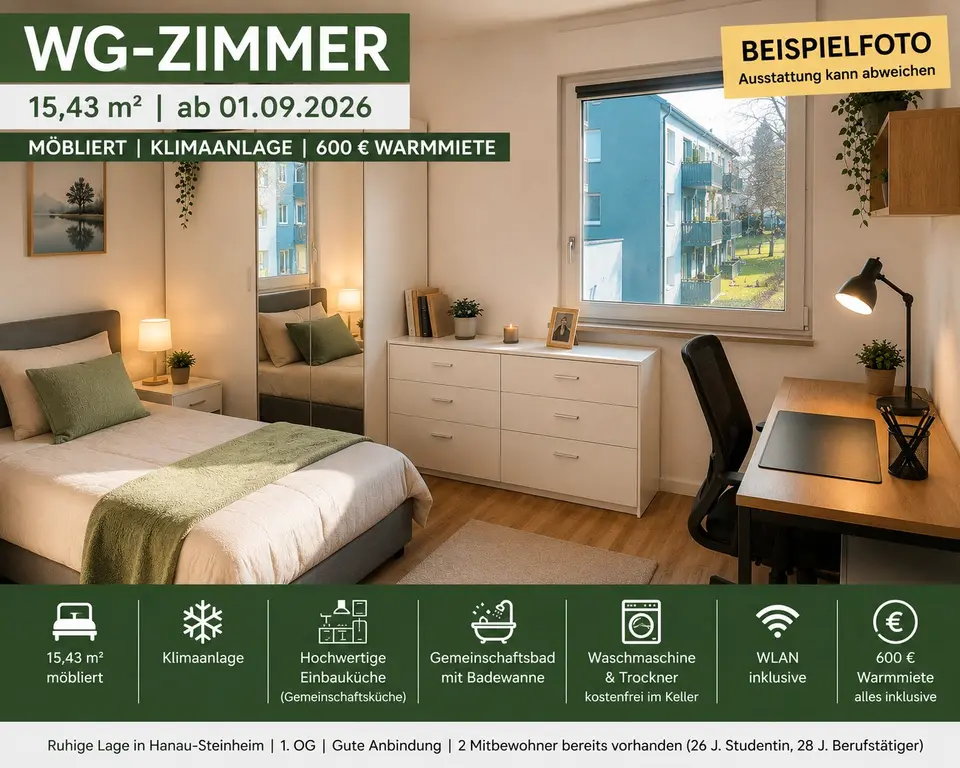WG-Zimmer mit 22 m² in Offenbach – Bild 9
