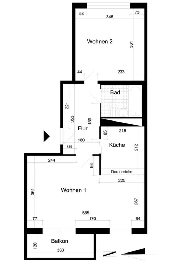 2 Zimmer Wohnung mit 48 m² in Magdeburg – Bild 2
