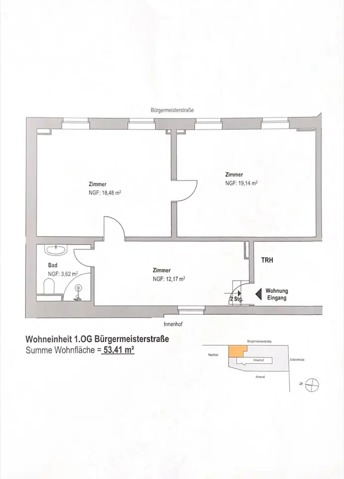 2 Zimmer Wohnung mit 53 m² in Lutherstadt Wittenberg – Bild 1