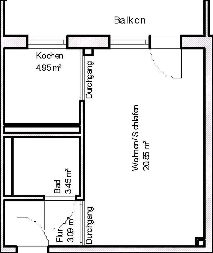 1 Zimmer Wohnung mit 35 m² in Magdeburg – Bild 5