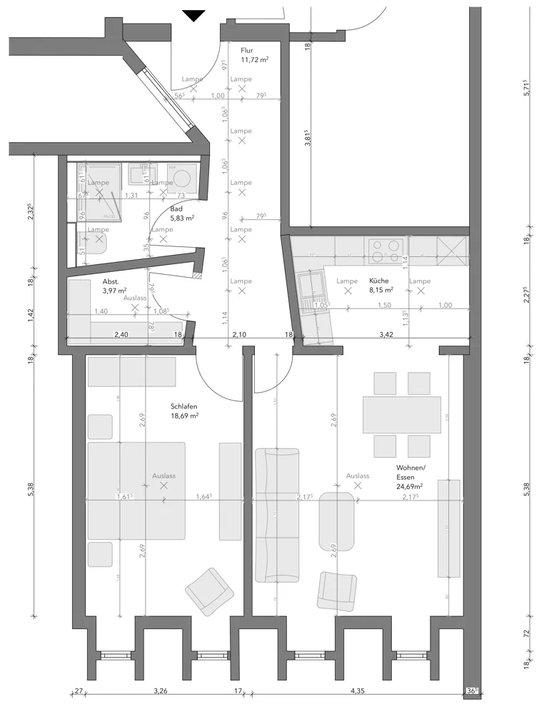 2 room apartment with 73 m² in Augsburg – Photo 10