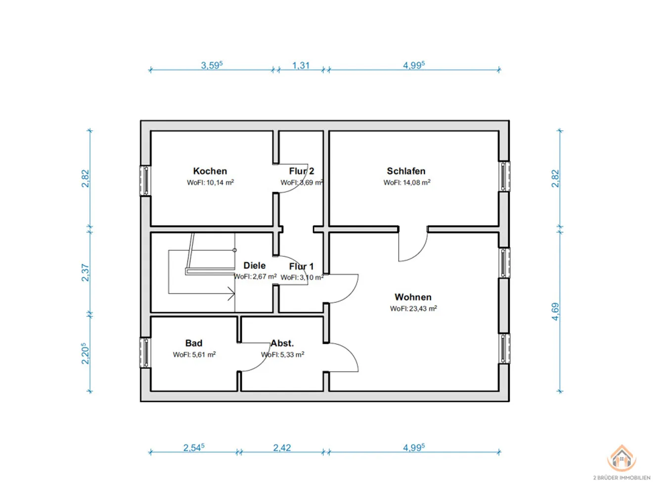 2 Zimmer Wohnung mit 65 m² in Wuppertal – Bild 12