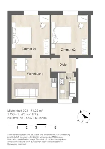 3 Zimmer Wohnung mit 71 m² in Mülheim an der Ruhr – Bild 12