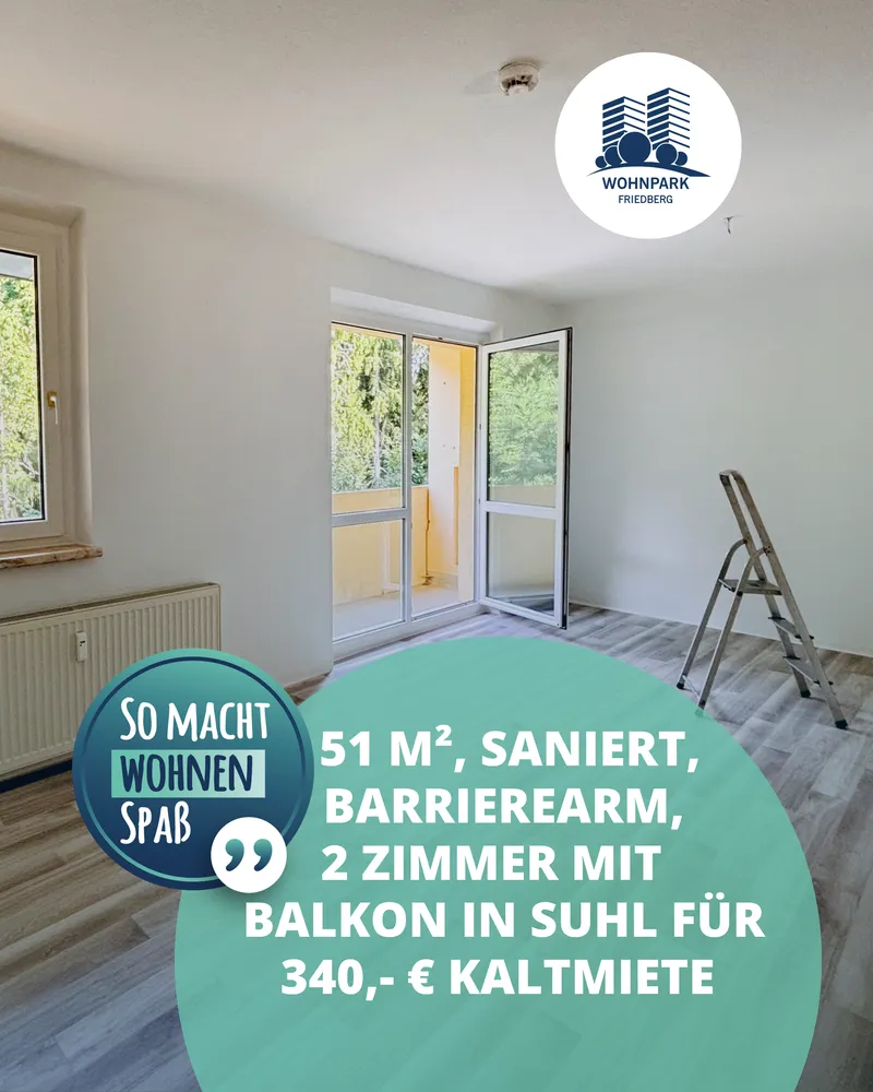 2 Zimmer Wohnung mit 50 m² in Suhl – Bild 1