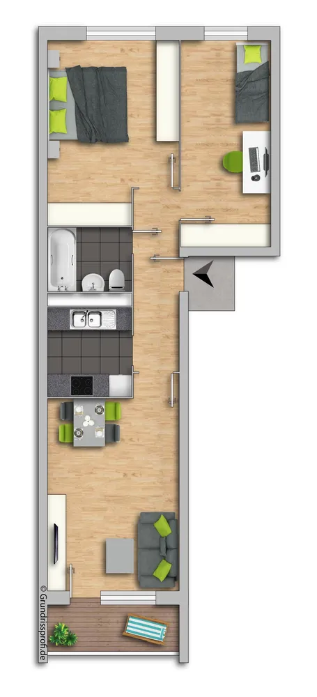3 room apartment with 63 m² in Eisenach – Photo 2
