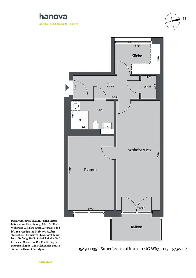 2 Zimmer Wohnung mit 59 m² in Hannover – Bild 6