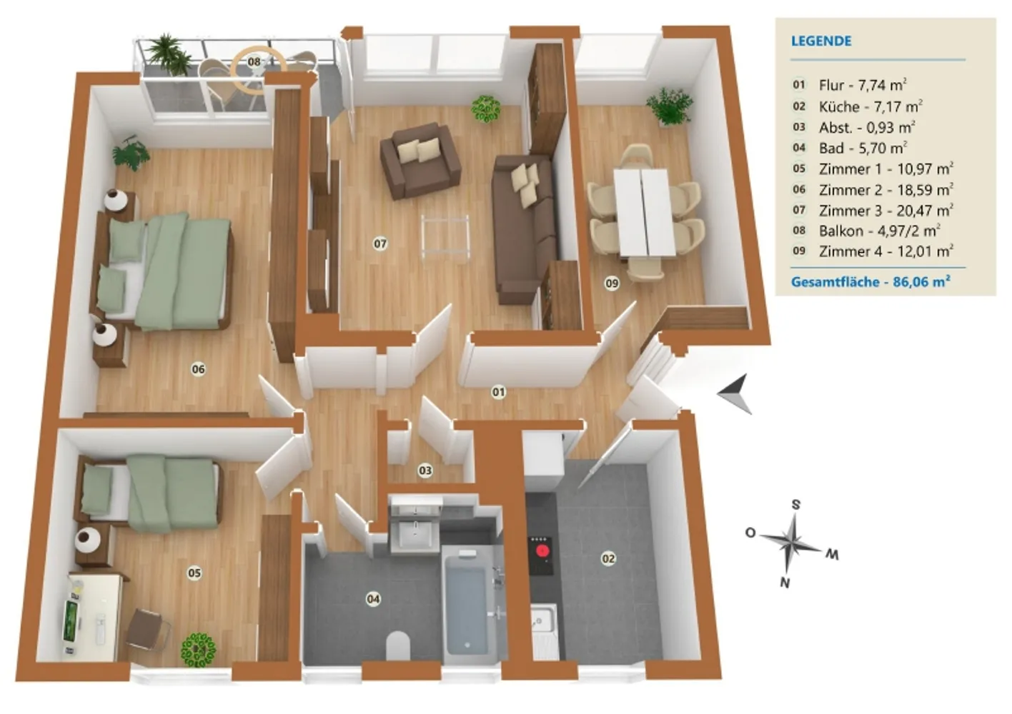 4 Zimmer Wohnung mit 86 m² in Minden – Bild 11