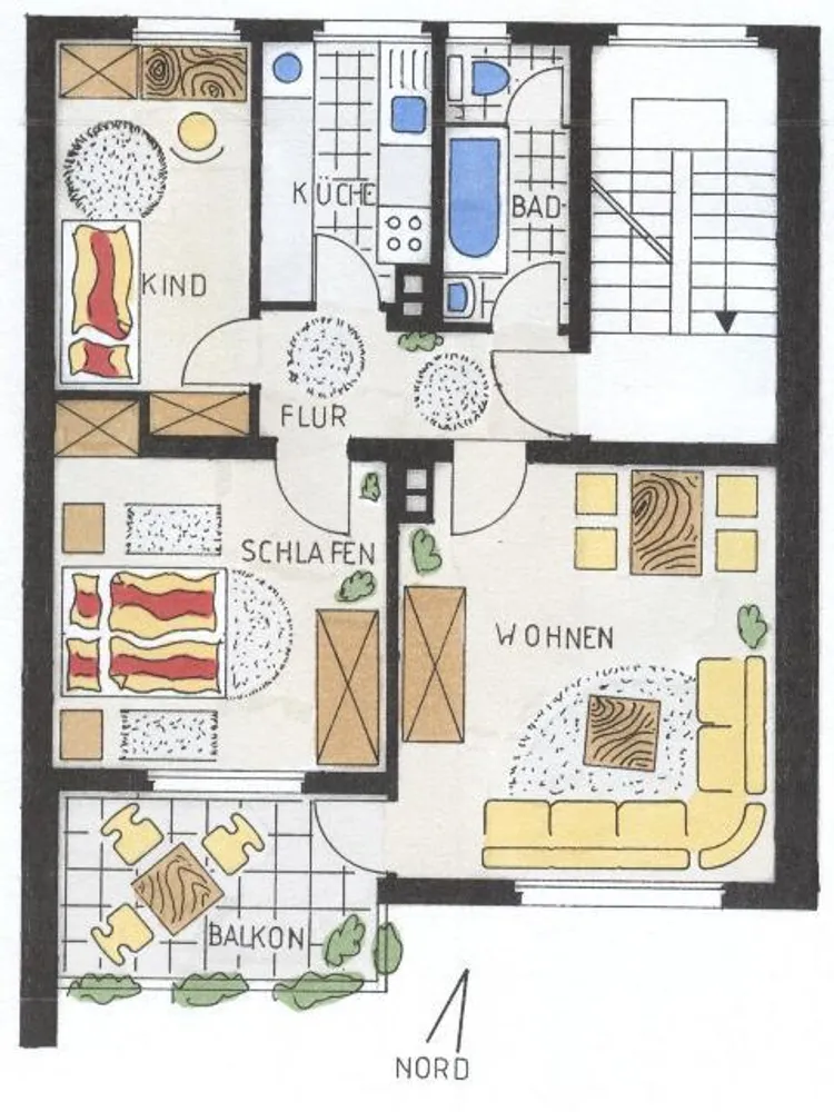 3 Zimmer Wohnung mit 66 m² in Pforzheim – Bild 3