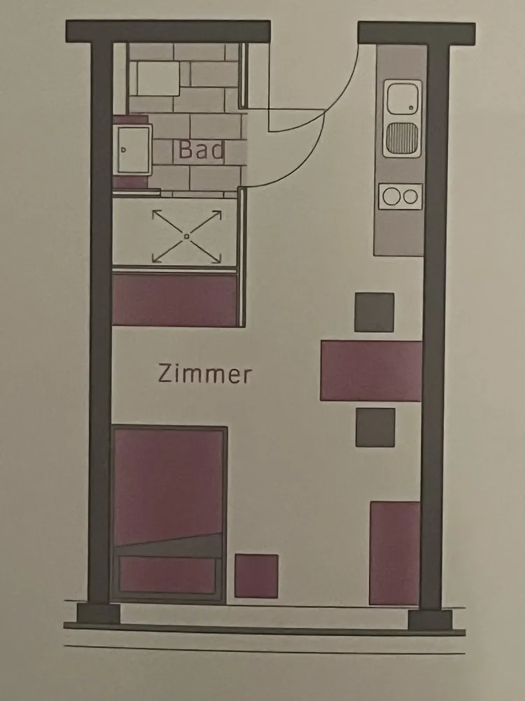 1 room apartment with 24 m² in Marburg – Photo 8