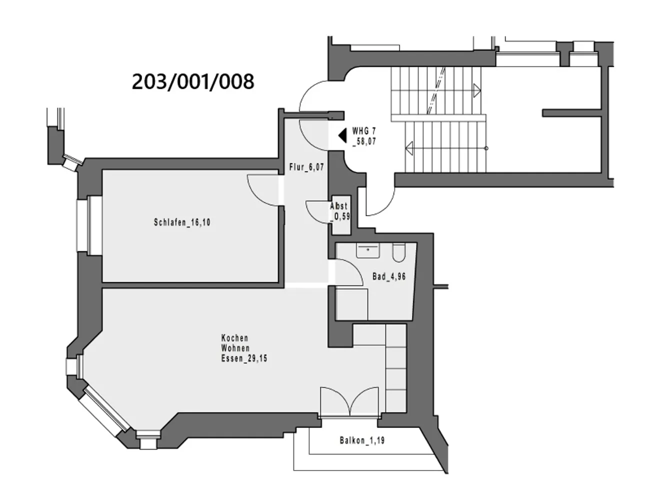 2 Zimmer Wohnung mit 58 m² in Hagen – Bild 2