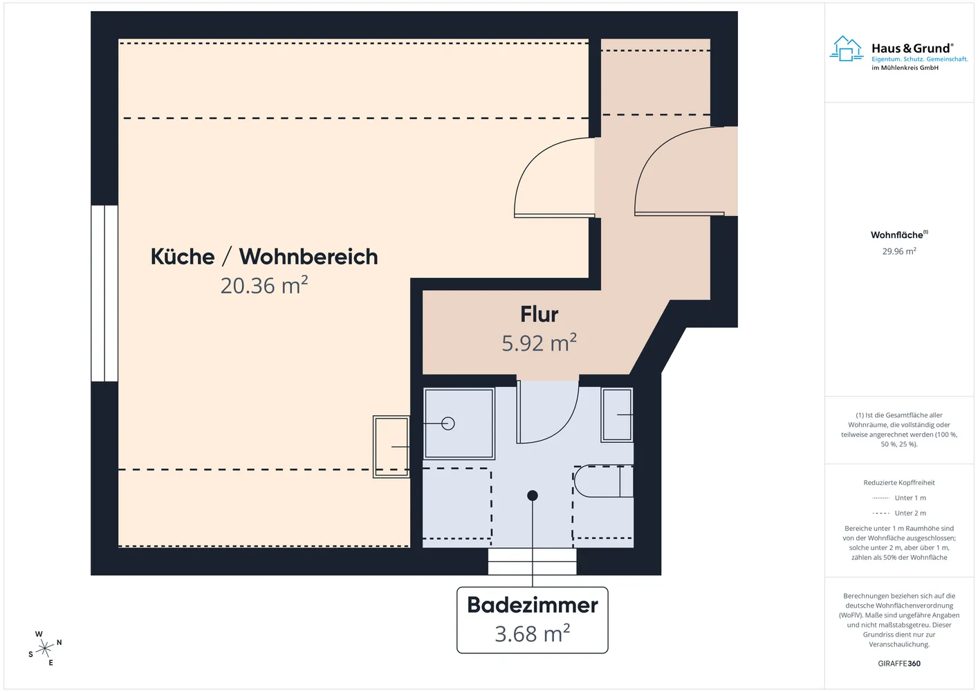 1 Zimmer Wohnung mit 30 m² in Minden – Bild 7