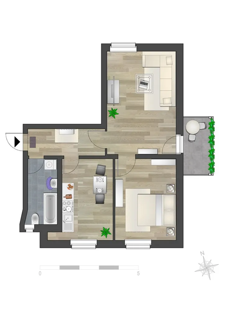 2 Zimmer Wohnung mit 55 m² in Chemnitz – Bild 5
