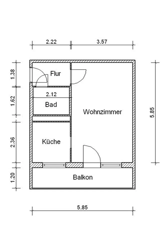 1 room apartment with 36 m² in Magdeburg – Photo 6