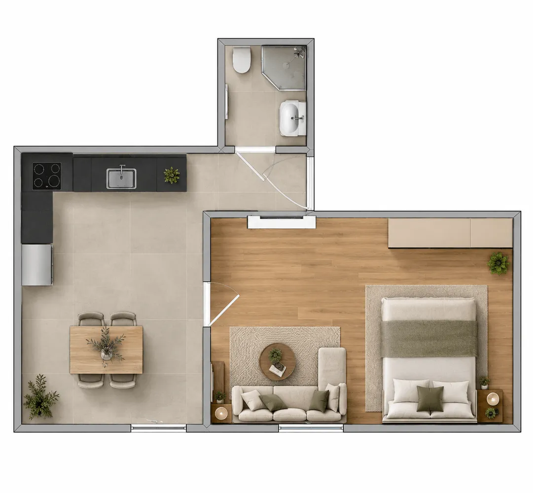 1 Zimmer Wohnung mit 30 m² in Karlsruhe – Bild 6
