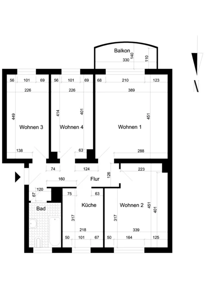 4 Zimmer Wohnung mit 69 m² in Magdeburg – Bild 2