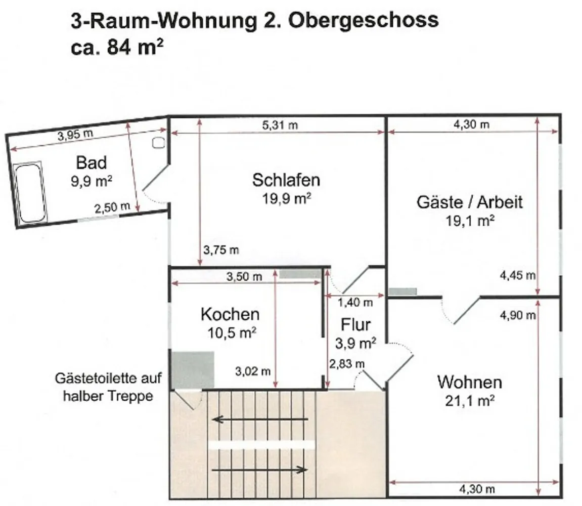 3 Zimmer Wohnung mit 84 m² in Köthen – Bild 11