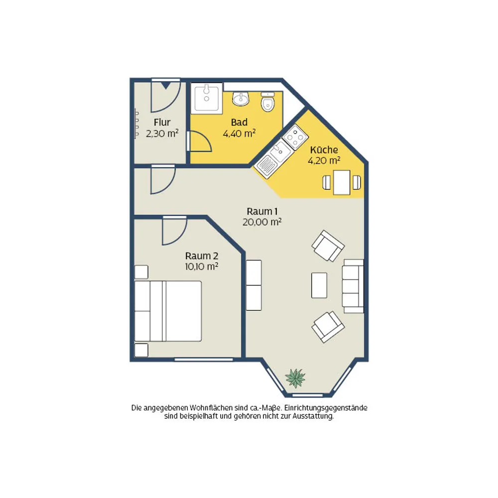2 Zimmer Wohnung mit 42 m² in Leipzig – Bild 2