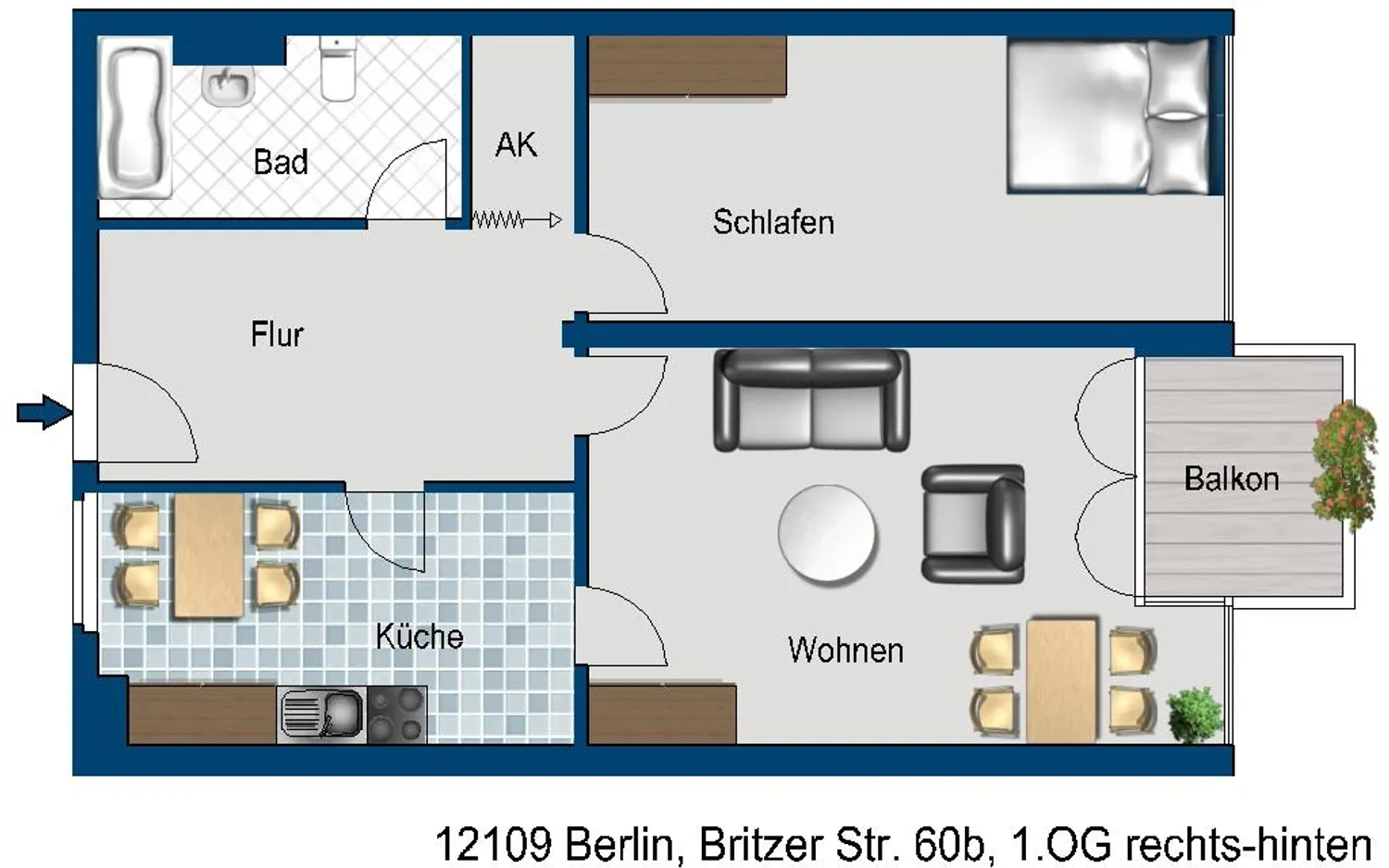 2 room apartment with 67 m² in Berlin – Photo 2