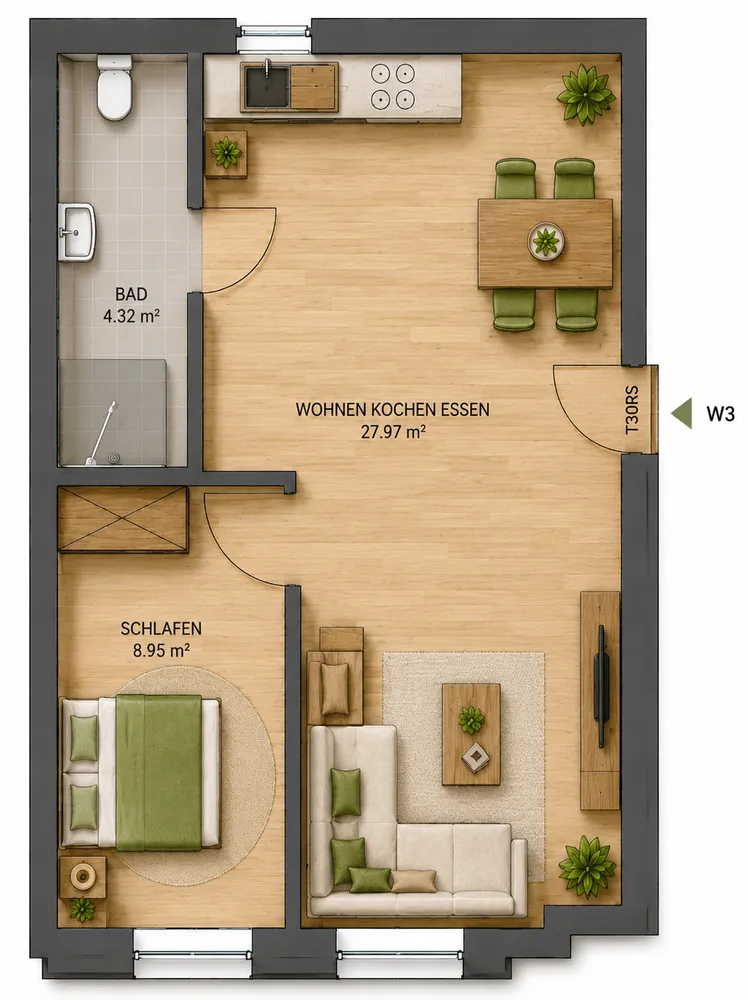 2 Zimmer Wohnung mit 41 m² in Wuppertal – Bild 6