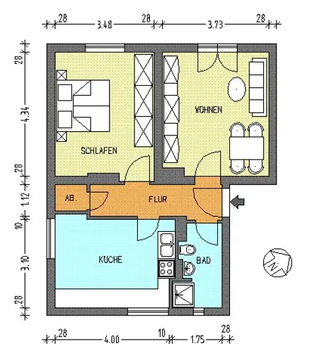 2 Zimmer Wohnung mit 55 m² in Berlin – Bild 3