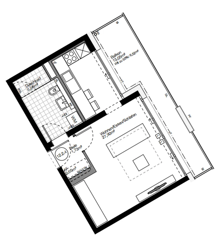 1 Zimmer Wohnung mit 44 m² in München – Bild 4