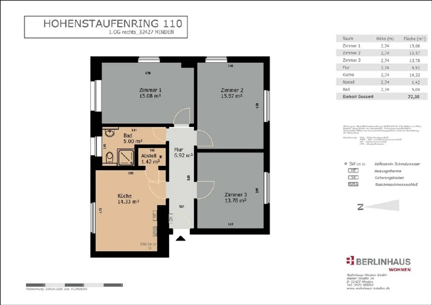 3 Zimmer Wohnung mit 78 m² in Minden – Bild 10