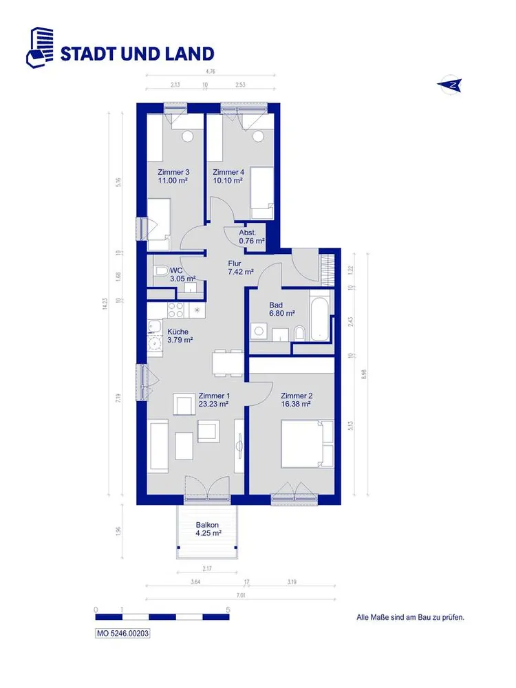 4 Zimmer Wohnung mit 85 m² in Berlin – Bild 4