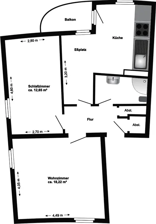 2 Zimmer Wohnung mit 52 m² in Hannover – Bild 9
