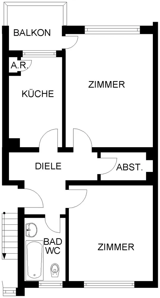 2 Zimmer Wohnung mit 59 m² in Hagen – Bild 2