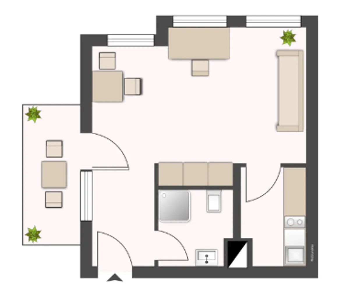 2 Zimmer Wohnung mit 35 m² in Schwäbisch Gmünd – Bild 2