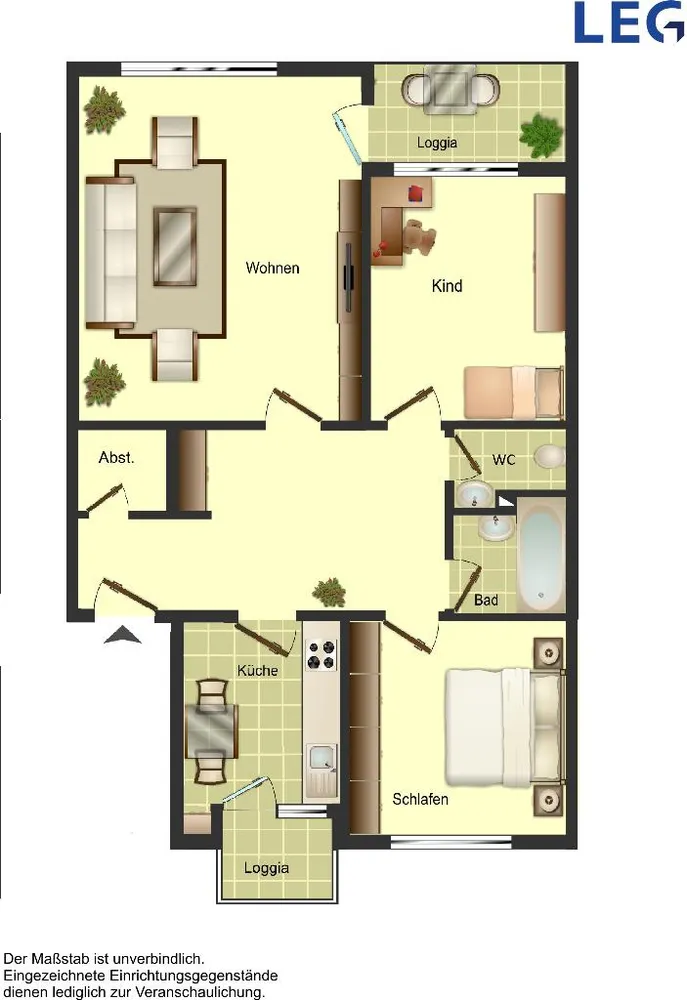 3 Zimmer Wohnung mit 77 m² in Düsseldorf – Bild 3
