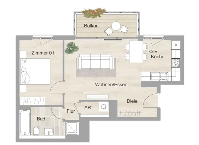 2 Zimmer Wohnung mit 60 m² in Potsdam – Bild 6