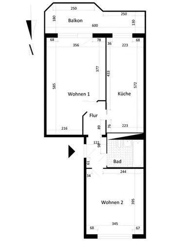 2 Zimmer Wohnung mit 58 m² in Magdeburg – Bild 2