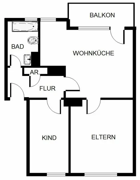 2 Zimmer Wohnung mit 54 m² in Köln – Bild 4