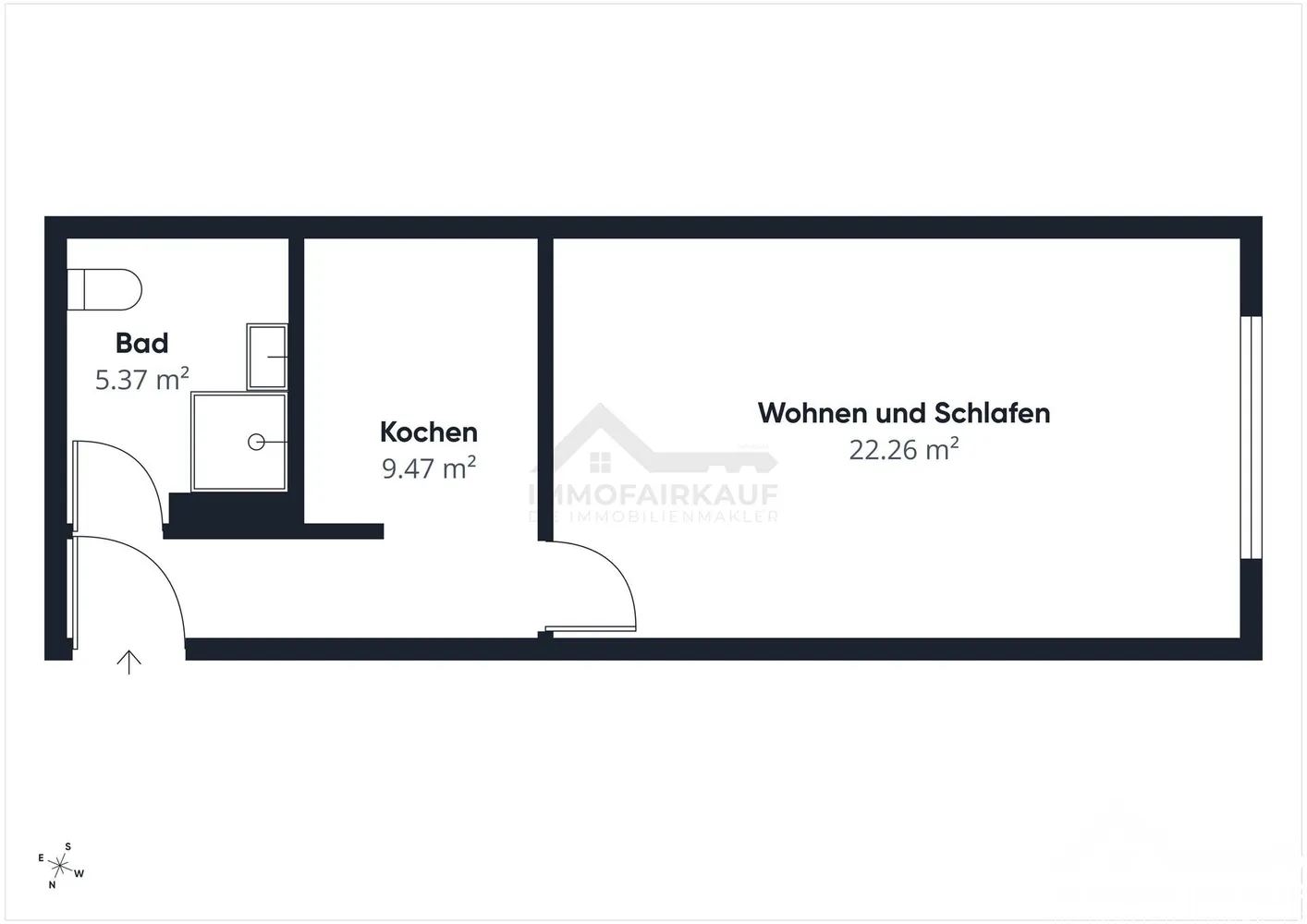 1 room apartment with 37 m² in Magdeburg – Photo 8